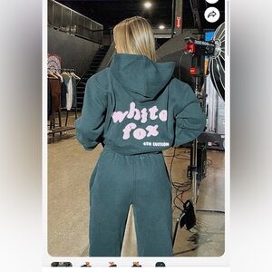 White Fox 4th Edition Oversized Hoodie and sweatpants in Clover set